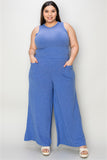 Ribbed Tank and Wide Leg Pants Set • More Colors