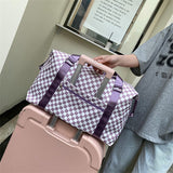 Checker Weekend Travel Luggage Tote Bag Check • More Colors