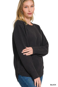 ROUND NECK BASIC SWEATER • MORE COLORS