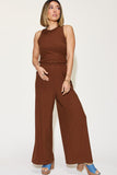 Ribbed Tank and Wide Leg Pants Set • More Colors