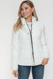 Pocketed Zip Up Faux Leather Jacket