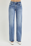 RISEN High Rise Straight Leg Jeans