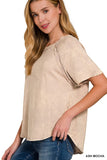 Crinkle Washed Raglan Sleeve T-Shirt • More Colors