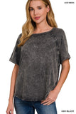 Crinkle Washed Raglan Sleeve T-Shirt • More Colors