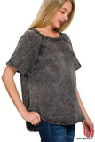 Crinkle Washed Raglan Sleeve T-Shirt • More Colors