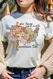 She Loves Jesus And America Too Graphic T Shirts • More Colors