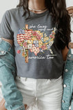 She Loves Jesus And America Too Graphic T Shirts • More Colors