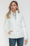 Pocketed Zip Up Faux Leather Jacket