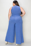 Ribbed Tank and Wide Leg Pants Set • More Colors