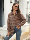 Plaid Button Up Pocketed Shirt • More Colors