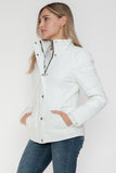 Pocketed Zip Up Faux Leather Jacket