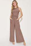 Ribbed Tank and Wide Leg Pants Set • More Colors