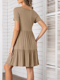 Round Neck Short Sleeve Tee Dress • More Colors