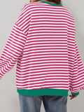 Contrast Striped Long Sleeve Sweatshirt • More Colors