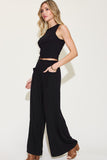 Ribbed Tank and Wide Leg Pants Set • More Colors