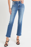 RISEN Mid Rise Ankle Straight Jeans