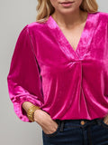 V-Neck Three-Quarter Sleeve Blouse • More Colors