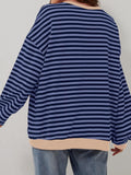 Contrast Striped Long Sleeve Sweatshirt • More Colors