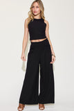 Ribbed Tank and Wide Leg Pants Set • More Colors