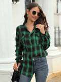 Plaid Button Up Pocketed Shirt • More Colors