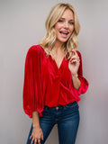 V-Neck Three-Quarter Sleeve Blouse • More Colors