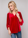 V-Neck Three-Quarter Sleeve Blouse • More Colors