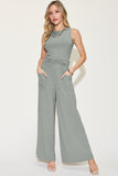 Ribbed Tank and Wide Leg Pants Set • More Colors