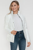 Pocketed Zip Up Faux Leather Jacket