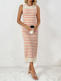 Round Neck Sleeve Midi Knit Dress • More Colors