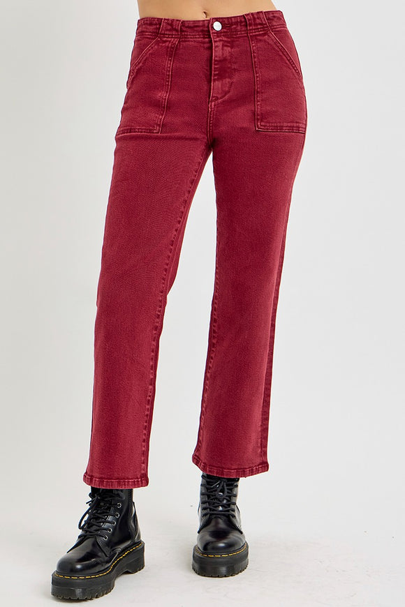 RISEN High Rise Straight Jeans