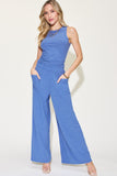 Ribbed Tank and Wide Leg Pants Set • More Colors