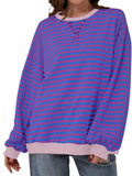 Contrast Striped Long Sleeve Sweatshirt • More Colors