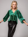 V-Neck Three-Quarter Sleeve Blouse • More Colors