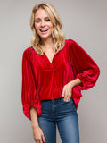 V-Neck Three-Quarter Sleeve Blouse • More Colors