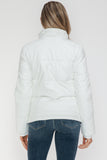 Pocketed Zip Up Faux Leather Jacket