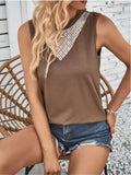 Lace Detail Round Neck Tank • More Colors