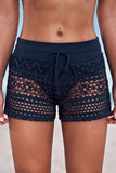 Lace Drawstring Waist Swim Shorts • More Colors