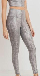 Silver Snake Leggings