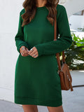 Round Neck Long Sleeve Tunic/Dress with Pockets • More Colors