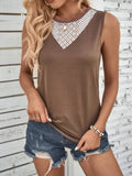 Lace Detail Round Neck Tank • More Colors